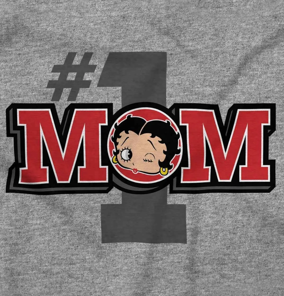 Betty Boop Number 1 Mom Mother's Day Womens Graphic T Shirt Tees