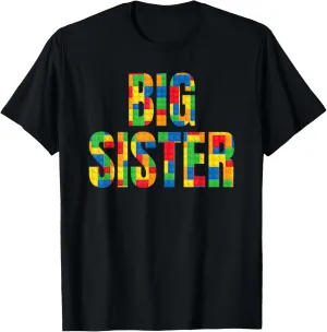 Big Sister Brick Master Builder Building Blocks Set Family T-Shirt
