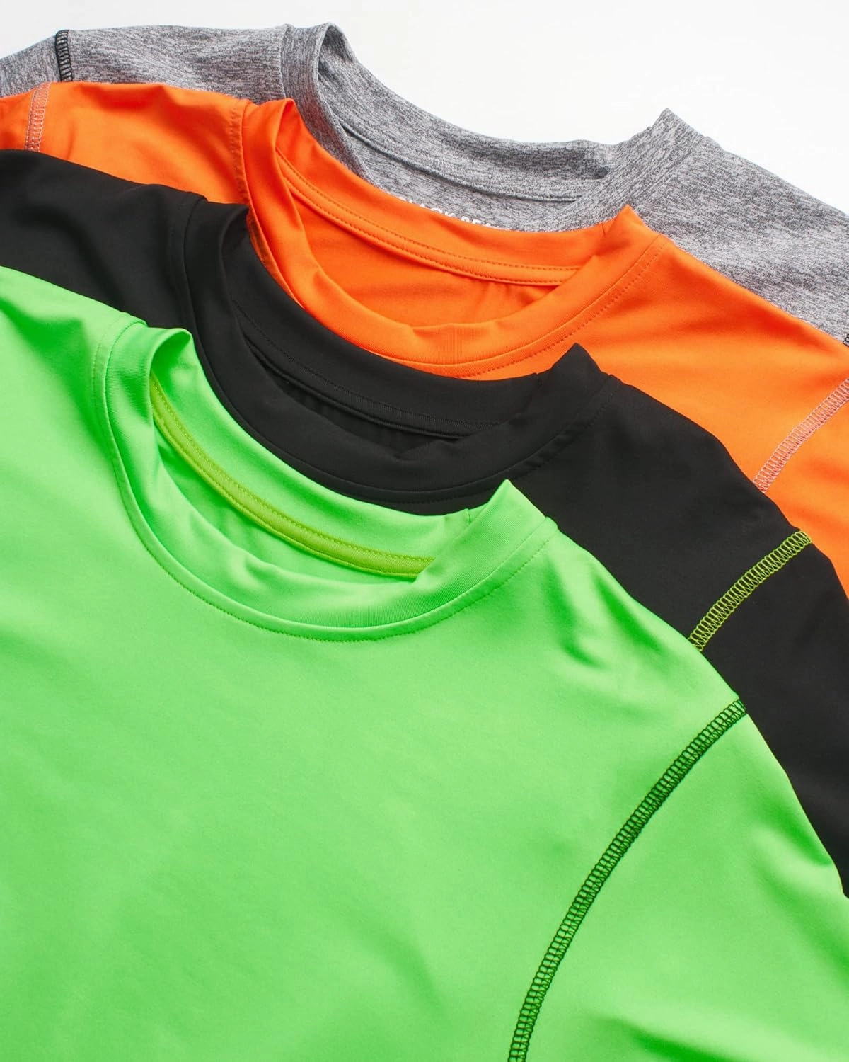 Black Bear Boys Youth Dry Fit T-Shirt - 4 Pack Active Athletic Performance Short Sleeve Shirts for Teens (Sizes: 4-18)