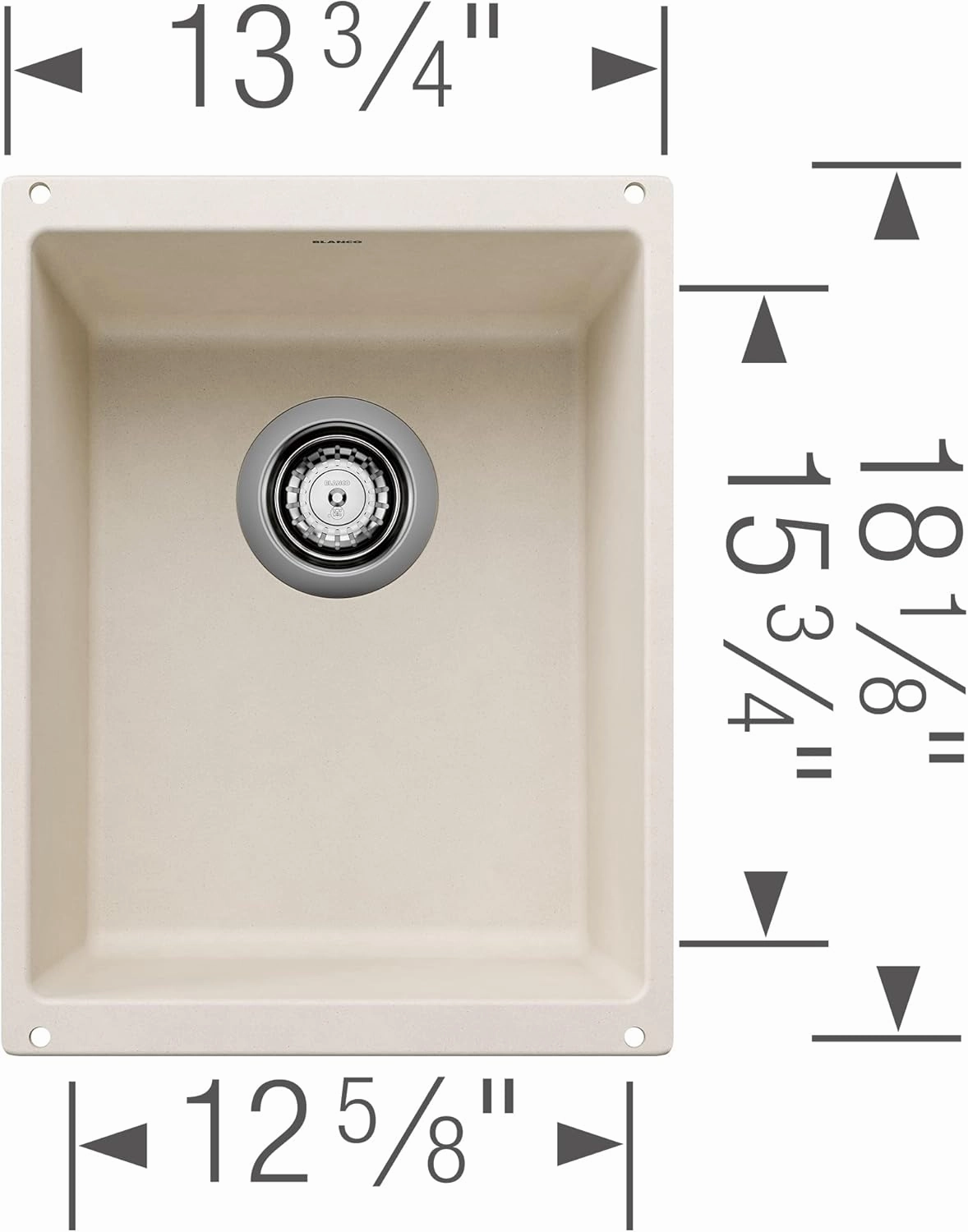 BLANCO 527404 Precis Bar/Prep Sink - Soft White