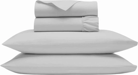 Bluemoon Homes 1000 Thread Count Egyptian Cotton Sheets - Luxury King Size Sheet Set, 4Pc Sateen Weave, 18" Deep Pocket, Light Grey