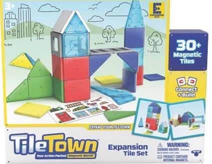 Bluey Magnetic Tile Town Expansion Tile Set 30   Pieces