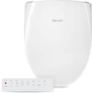 BM-6000 Electric Elongated Bidet for Toilet, Warm Seat & Air Dryer, Warm Water & Pressure, Self-Cleaning, Child Mode, Eco Mode, Night Light, Hybrid Heating, Remote Controller, Soft Close Lid