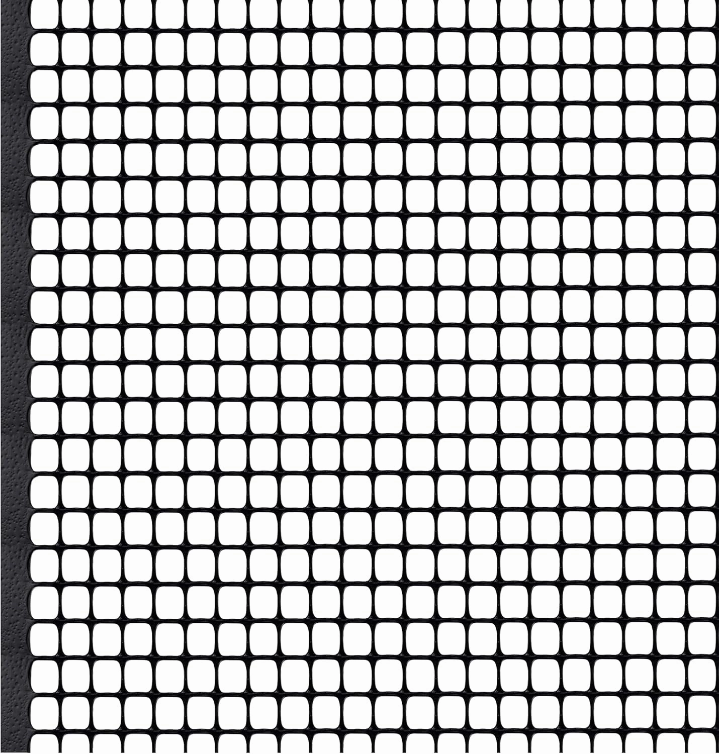 BOEN Plastic Mesh Hardware Netting, Tree Guard Barrier from Rabbits, Deer and Rodents, Deck Guard, Indoor or Outdoor Balcony Safety Net for pet or Child (3' x 15', Black)