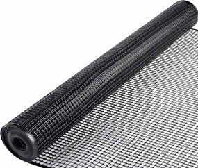 BOEN Plastic Mesh Hardware Netting, Tree Guard Barrier from Rabbits, Deer and Rodents, Deck Guard, Indoor or Outdoor Balcony Safety Net for pet or Child (3' x 15', Black)