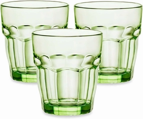 Bormioli Rocco Bar Lounge 9.25 oz. Stackable Rocks Glass for Cocktails, Cold Drinks, Juices or Water, 6 Count (Pack of 1), Mint Green