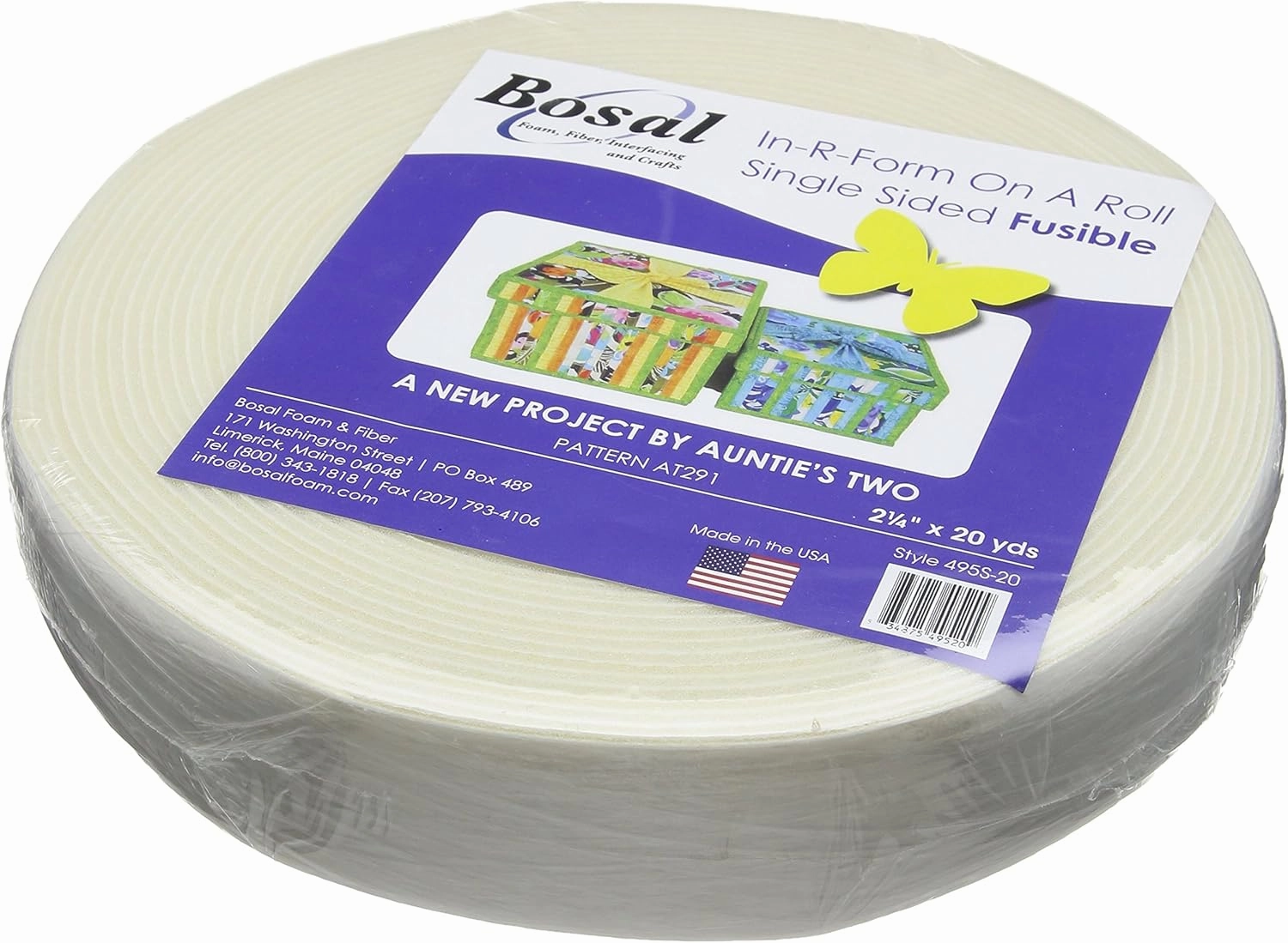 Bosal in-R-Form Plus, Single Side Fusible, 2.25" X 20yds, Color White