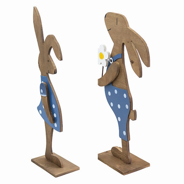 Boy & Girl Bunny Easter Decorations, Set of 2, Choose Your Style