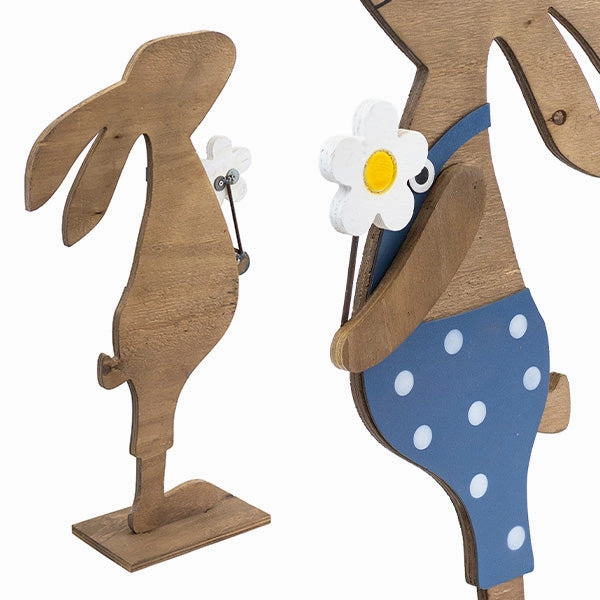 Boy & Girl Bunny Easter Decorations, Set of 2, Choose Your Style