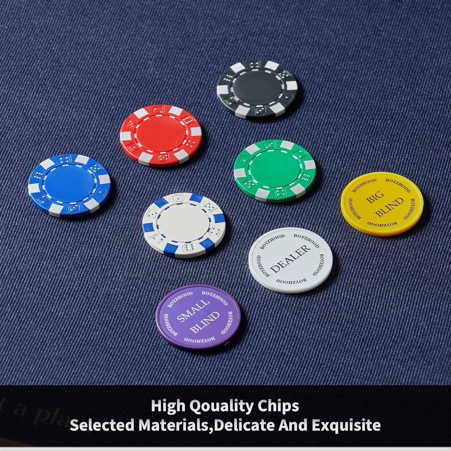 Boyzhood Poker Chips,300 Pcs Poker Set with Aluminum Travel Case,11.5 Gram Poker Chips Set for Texas Holdem Blackjack Gambling