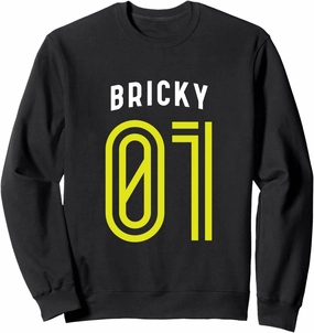 BRICKY 01 - Number One Team Sports Fan Varsity Style Sweatshirt