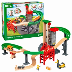 BRIO 33887 Lift & Load Warehouse Set 3 