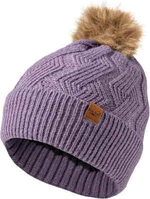 Britt's Knits Womens Stylish Warm Knit Mainstay Plush-Lined Pom Pom Cold Weather Hat