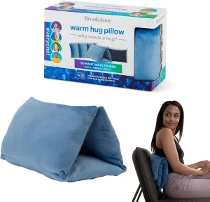 Brookstone HUG'ZZZ Soft Pillow - Microwaveable Gel Pack for Warming Sensation, Comfort & Support - Fold, Roll, or Wedge Pillow for Sitting, Napping, or Hugging Ideas