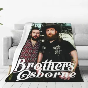 Brothers Music Osborne Fleece Throw Blanket Flannel Air Conditioning Quilt for Couch Camping Travel 40"x30"