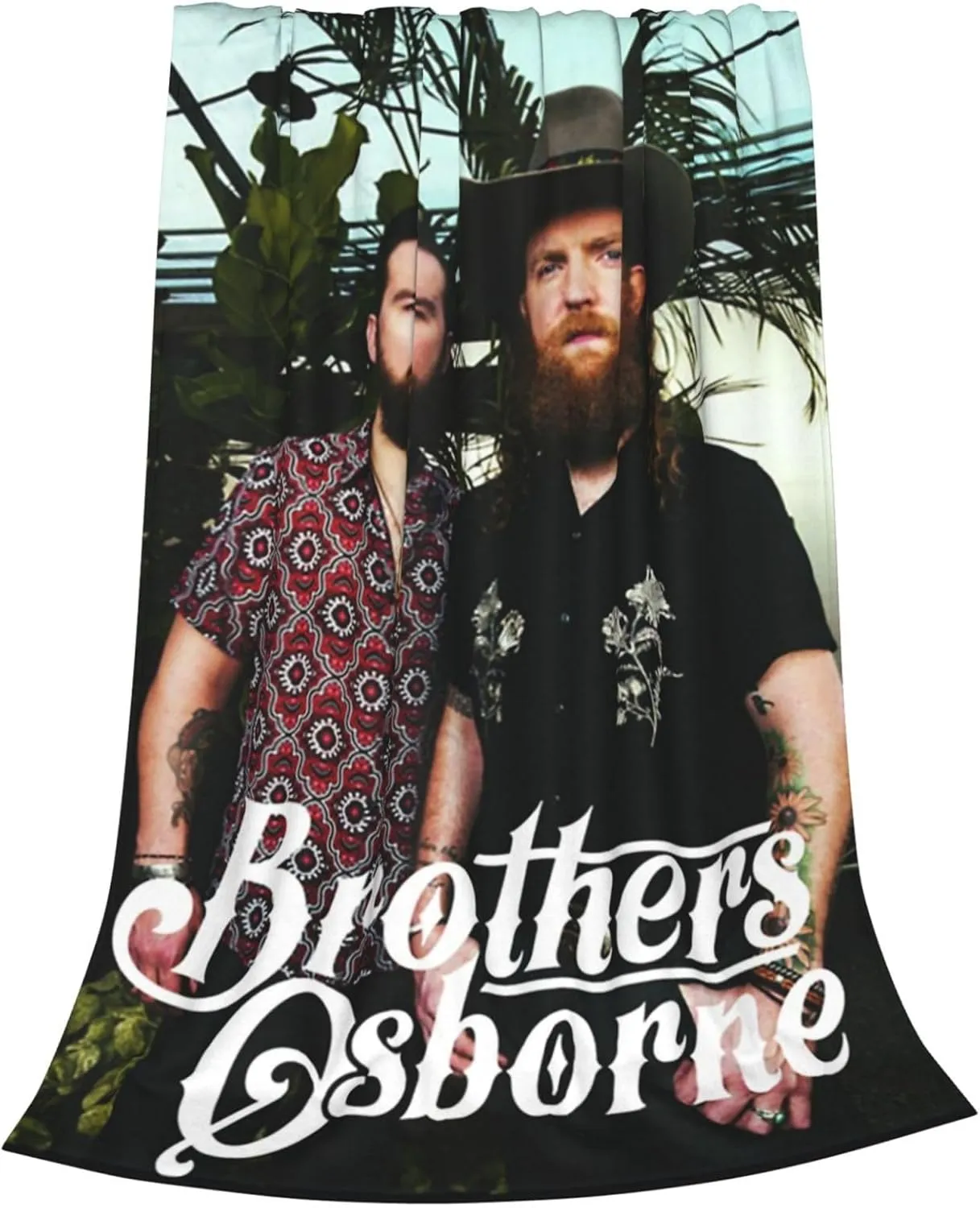 Brothers Music Osborne Fleece Throw Blanket Flannel Air Conditioning Quilt for Couch Camping Travel 40"x30"
