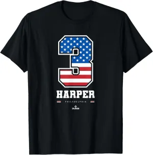 Bryce Harper - US Flag Number T-Shirt