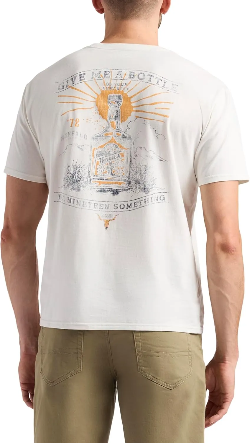 Buffalo David Bitton Men's Short Sleeve Cocktail Drink Graphic Tee