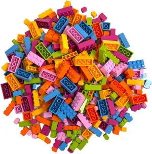 Building Bricks Classic - Building Bricks Set Compatible with Major Brands - 300 Piece Box, Loose Pack, Assorted Colors Special - Packed in a Reusable Box