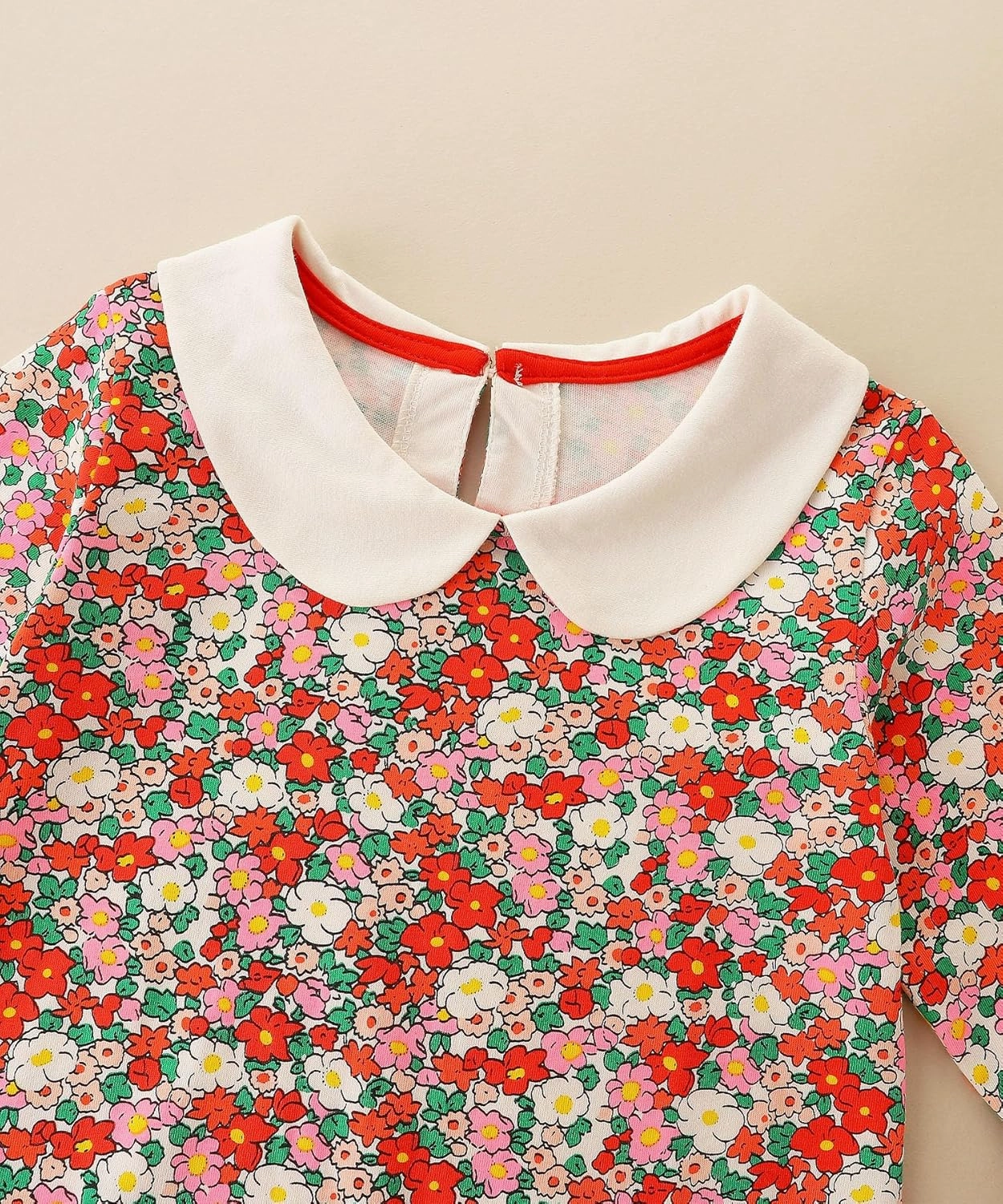 Bumeex Girl's Long Sleeve Dresses Cotton Christmas Cute Embroidery Applique Swing A-Line Casual Tunic Playwear 2-13 Years