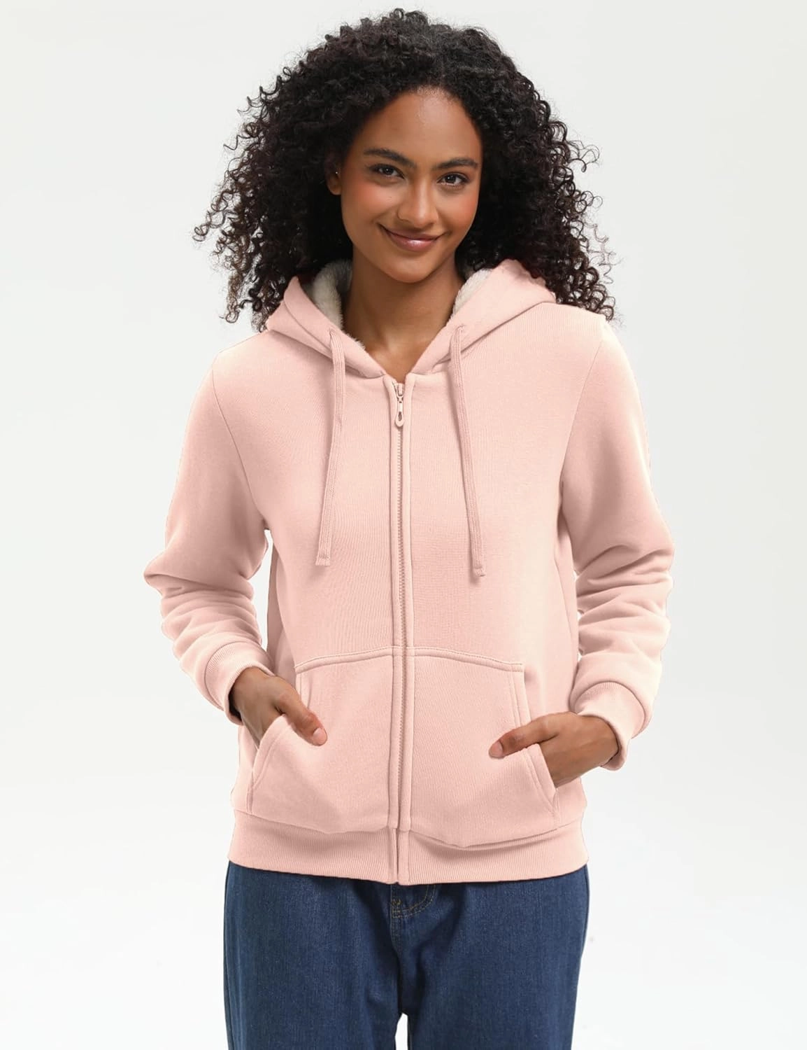 Bumeex Women' Sweatshirt,Sherpa-Lined Hoodie