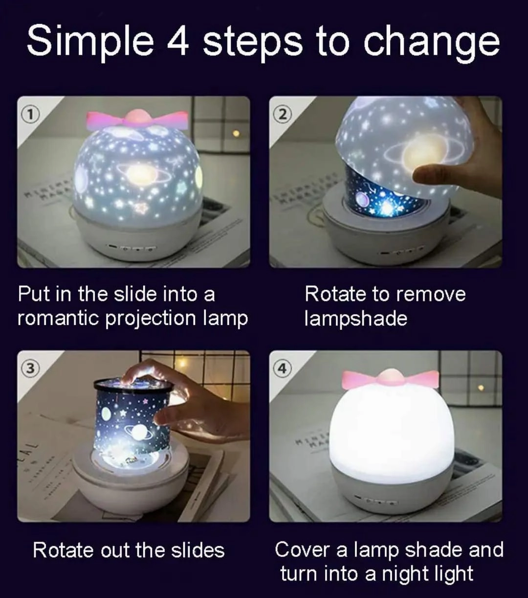 Bunny Galaxy Birthday Projector Lamp