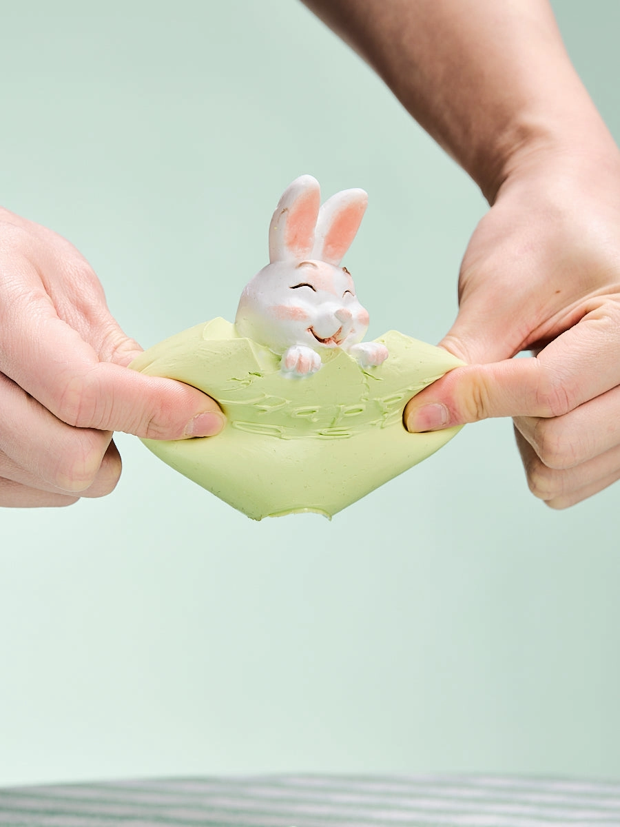 Bunny in Green Easter Egg Squeeze Toys
