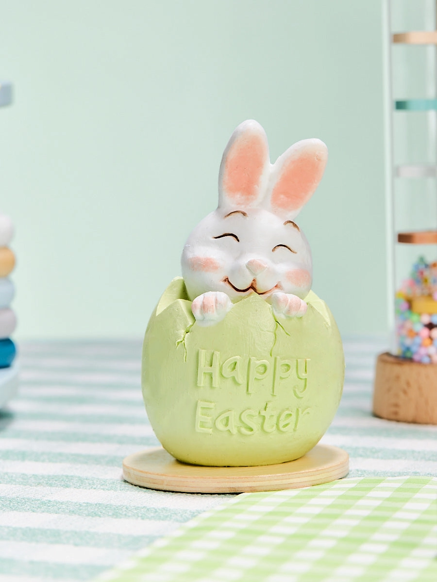 Bunny in Green Easter Egg Squeeze Toys