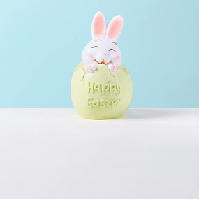 Bunny in Green Easter Egg Squeeze Toys