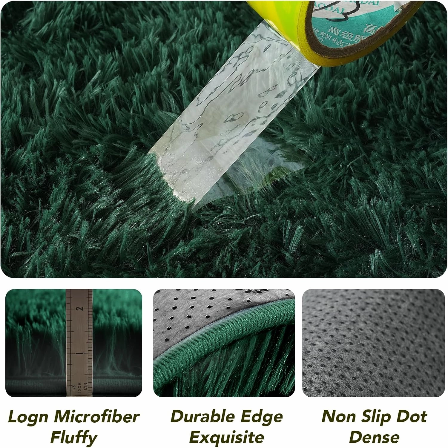 CAIYUECS 4x6 Green Area Rug for Bedroom: Shag Rugs for Living Room-Modern Fuzzy Furry Plush Soft Rugs for Kids Girls Room,Shaggy Rug for Dorm Home Decor(4x6 Feet,Green)