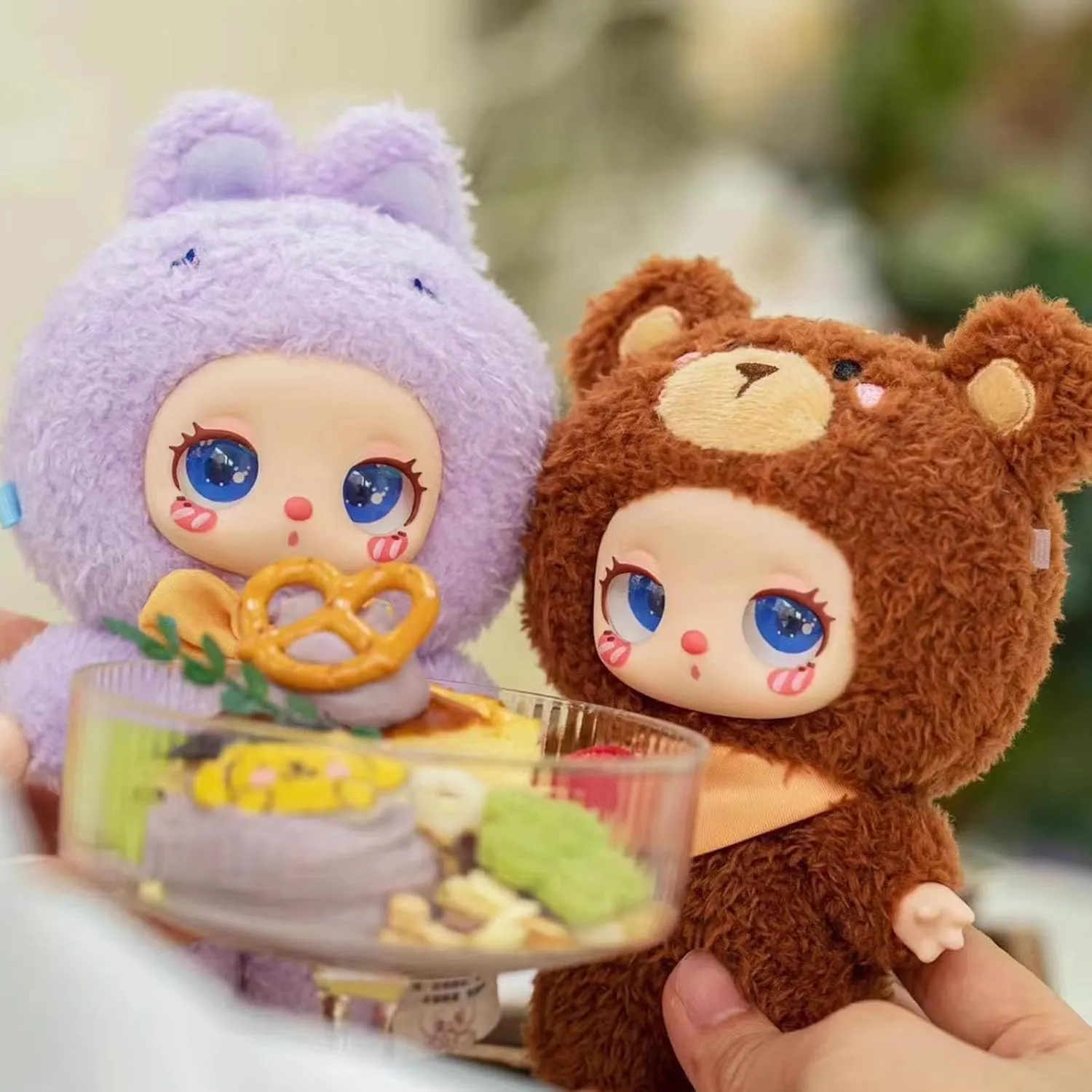 CALEMBOU Plush Doll Blind Box, 8.5'' Cute Stuffed Animal Plush Toys, Kawaii 1 of 6 Possible Mystery Collectible Toys Cute Soft Animals Charm Birthday Gifts (Liila's Zoo Series)