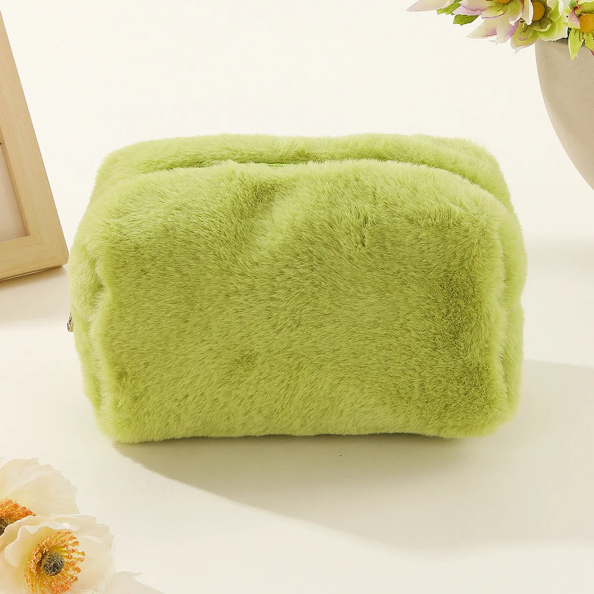 Capacity Pencil Soft Glutinous Solid Color Storage Wash Cosmetic Bags