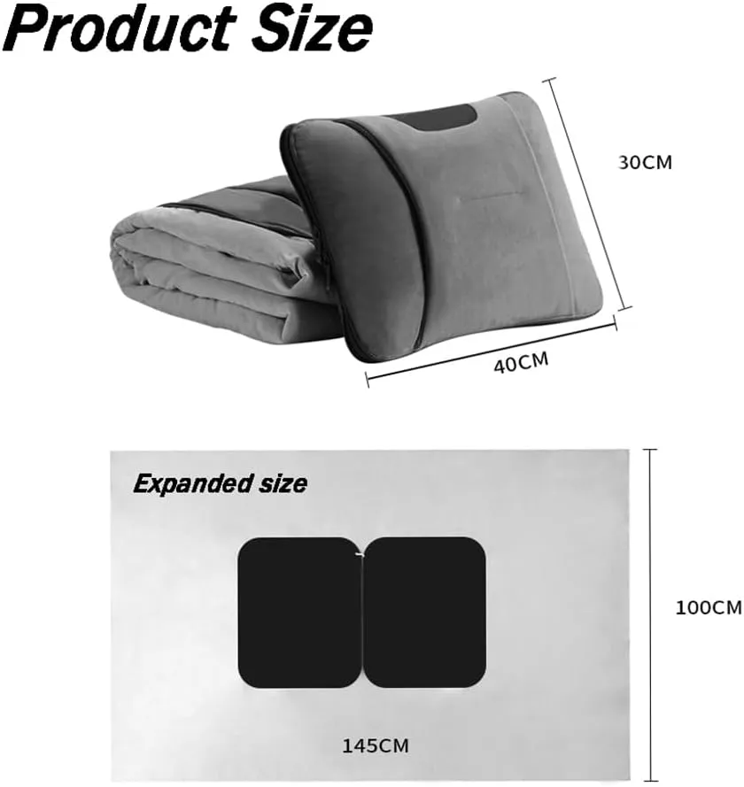Car Travel Blanket Waist Support Blanket for Renault Scenic/Grand Scénic/Xmod IV III II I J9 R9 JZ JM JA, Premium Soft 3 in 1 Warm Soft Travel Blanket Car Pillow Blanket,Brown