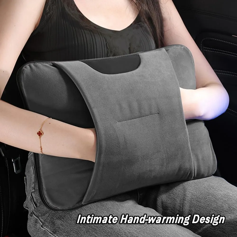 Car Travel Blanket Waist Support Blanket for Renault Scenic/Grand Scénic/Xmod IV III II I J9 R9 JZ JM JA, Premium Soft 3 in 1 Warm Soft Travel Blanket Car Pillow Blanket,Brown