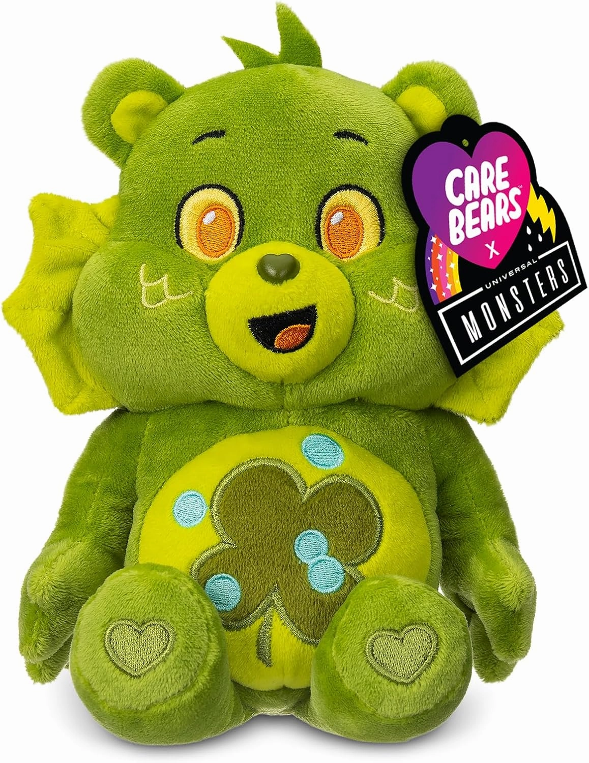 Care Bears Universal Monsters 9" Fun Size Plush - Good Luck Bear as Creature from The Black Lagoon - Soft, Huggable Plushie, Stuffed Animal for Girls and Boys, Ages 4 