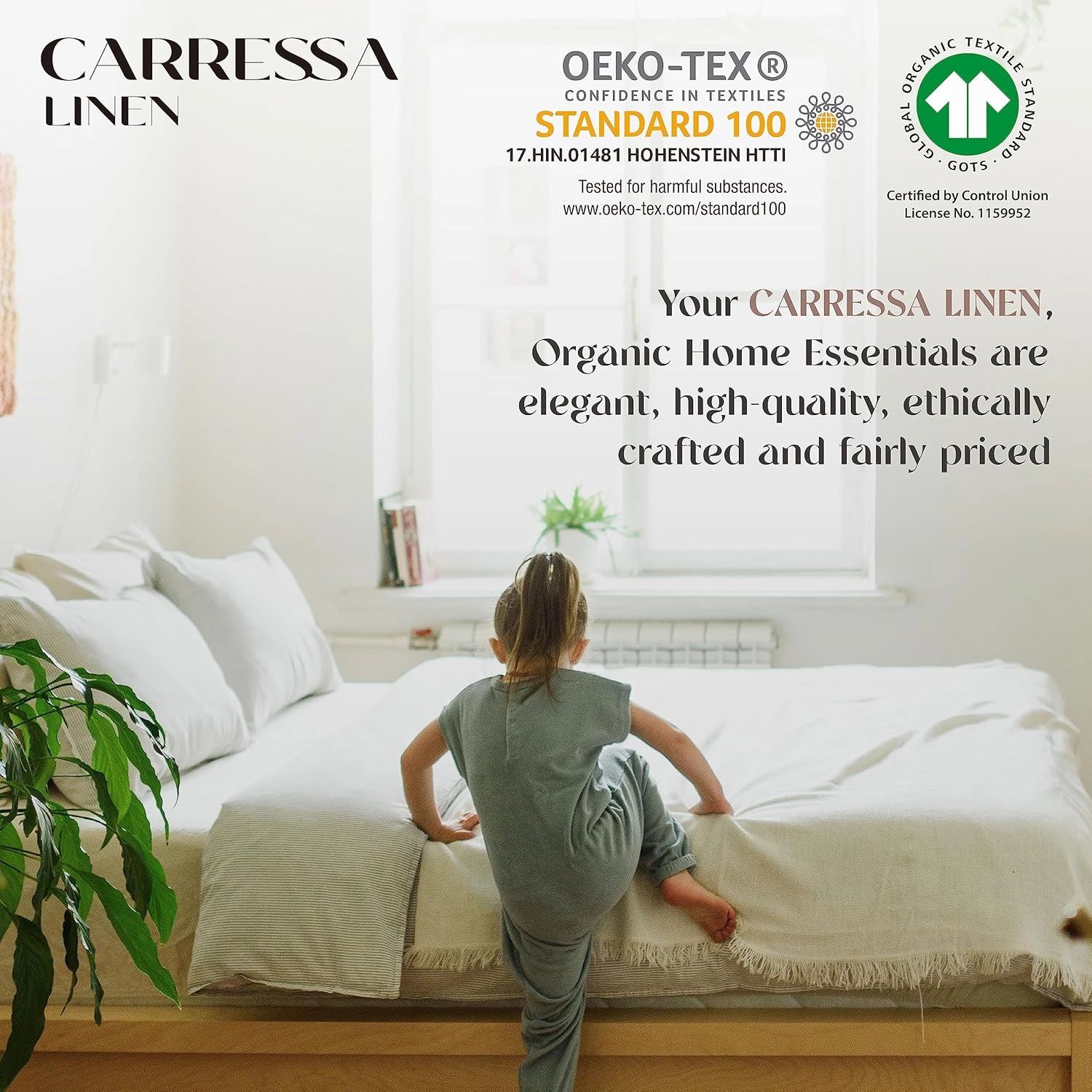 Carressa Linen 100% Organic Cotton Full Size Bed Sheets - Soft & Crisp Organic Cotton Sheet Set Full Size, 4 PC Sateen Weave Sheets and Pillowcases, Organic Cotton Sheets 16" Deep Pocket - Navy Blue