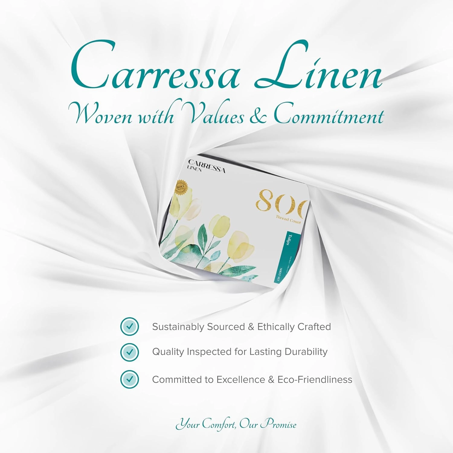 Carressa Linen Egyptian Cotton Sheet Set - 800 TC 4 PC Graphite Grey Queen Bedsheet for Queen Size Bed, Sateen Weave Luxury Hotel Sheets, Soft Cooling Sheets, 16" Deep Pocket (Fits Upto 18" Mattress)