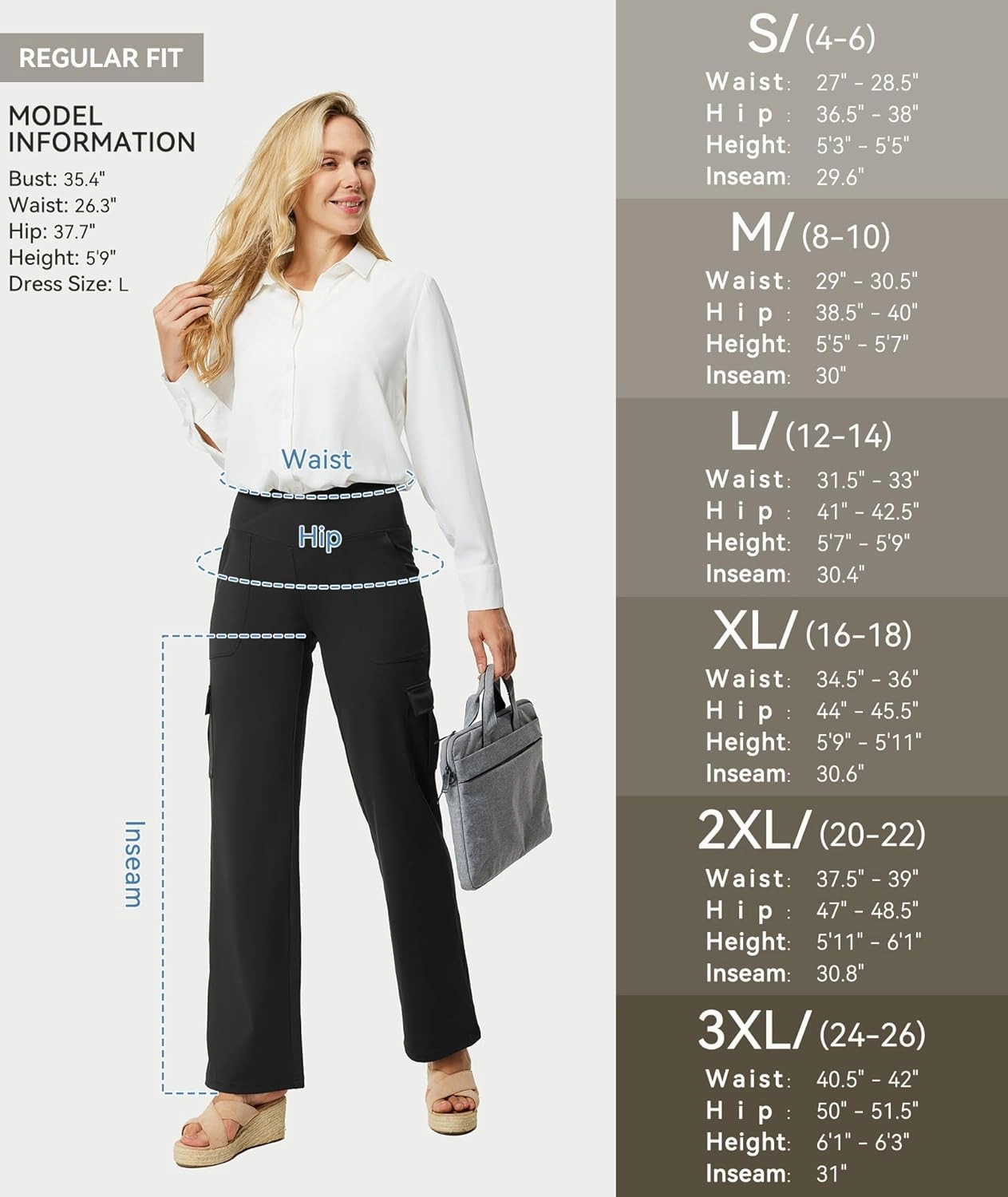 Casei Yoga Pants with Pockets for Women Wide Leg Cargo Pants High Waist Crossover Stretch Work Travel Casual Sweatpants