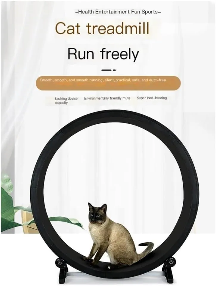 Cat Wheel Exerciser Cat Treadmill Fitness Claw Grinding Sports Pet Treadmill Multi-Functional Silent Treadmill Home Indoor Daily Exercise for Cats