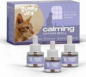 Cat Calming Diffuser Refills – Long-Lasting 30-Day Formula with Pheromones for Stress Relief, Relaxation, and Anxiety Reduction in Cats Easy to Use – (3 Refills)