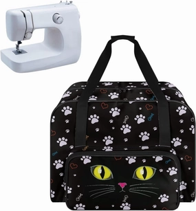 Cat Paws Sewing Machine Handbag Two Way Zipper Carrying Travel Storage Carrier Sewing Bag with Handle Sewing Box Storage Bag Compatible with Most Standard Singer, Brother