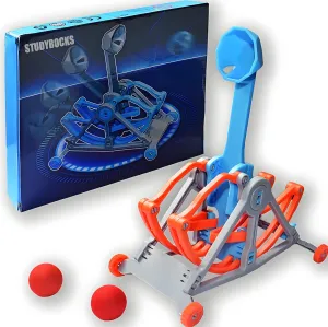 Catapult Kit for Kids, Trebuchet Kit with 30 Pieces&2pcs Soft Balls, Launcher Toys for Kids & Adults, Science STEM Toys for Boys,Hands-On Learning, School Projects, Family & Party Game, Birthday Gifts