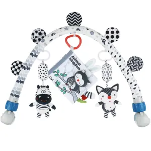 Caterbee Baby Activity Travel Mobile Arch Toy, Black and White Crib Toys (Animal)