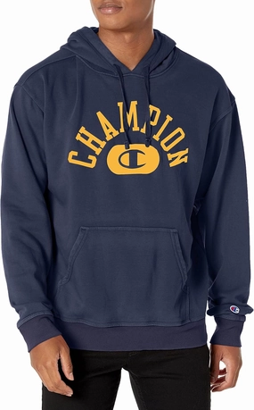 Champion Men's Vintage Wash Varsity Hoodie, Arch Logo