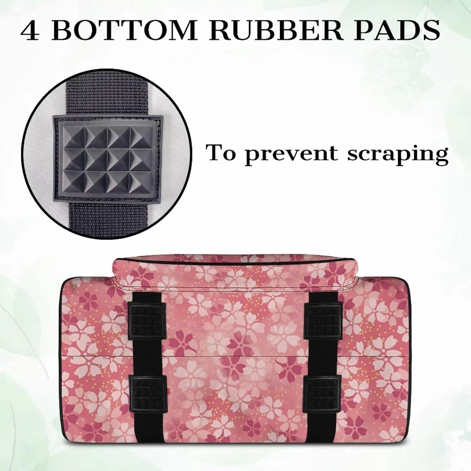 Cherry Blossom Sewing Machine Handbag Two Way Zipper Carrying Travel Storage Carrier Sewing Bag with Handle Sewing Box Storage Bag Compatible with Most Standard Singer, Brother