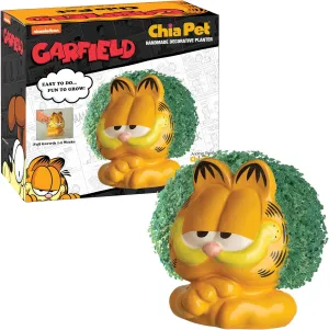 Chia Pet Garfield with Seed Pack, Decorative Pottery Planter, Easy to Do and Fun to Grow, Novelty Gift, Perfect for Any Occasion
