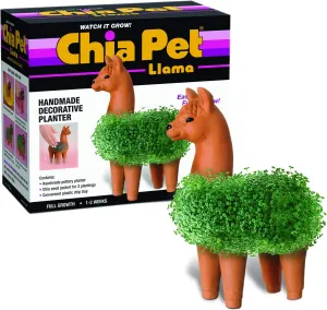 Chia Pet Llama with Seed Pack, Decorative Pottery Planter, Easy to Do and Fun to Grow, Novelty Gift, Perfect for Any Occasion