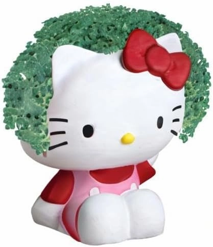 Chia Pet Hello Kitty with Seed Pack, Decorative Pottery Planter, Easy to Do and Fun to Grow, Novelty Gift, Perfect for Any Occasion