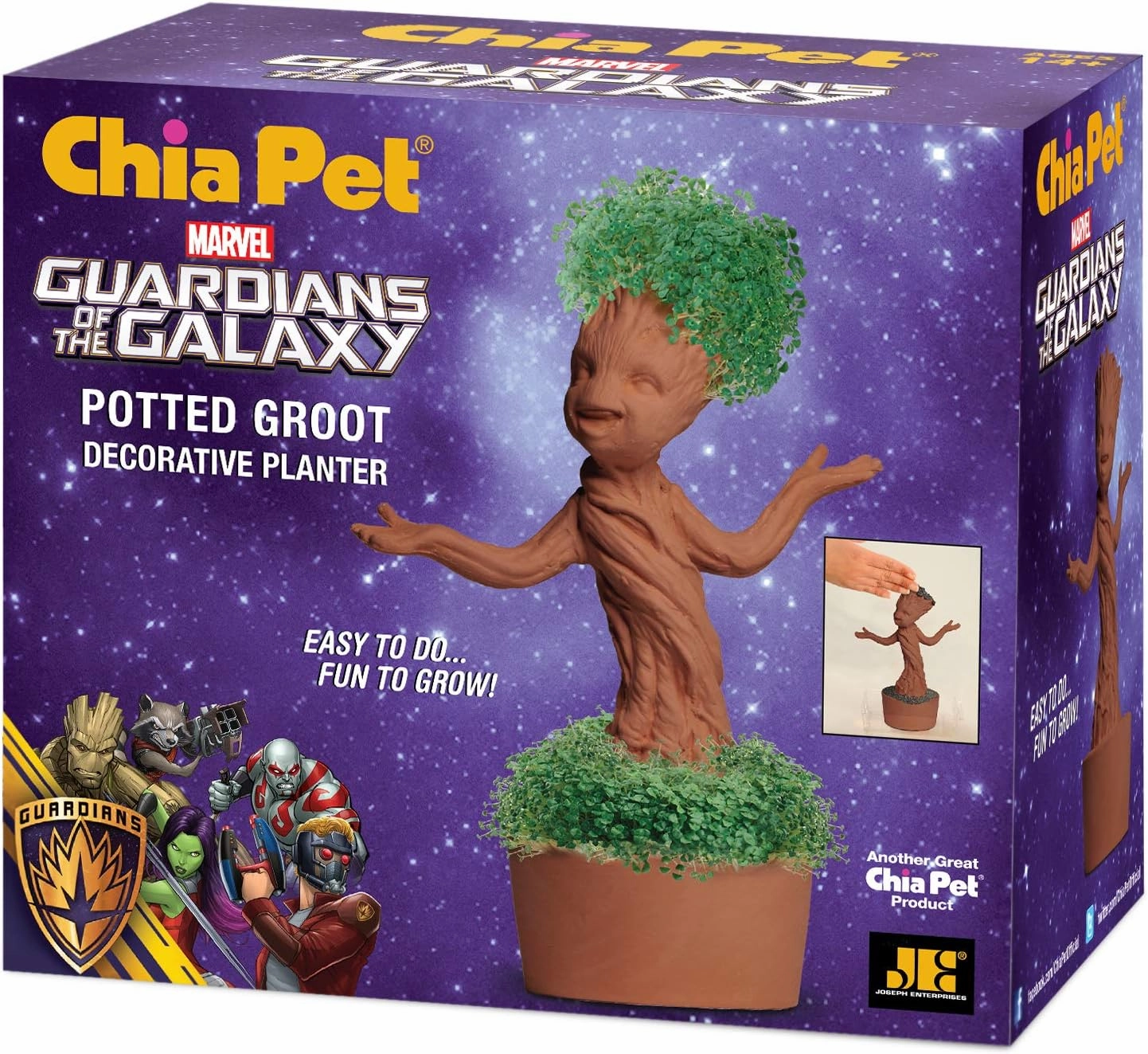 Chia Potted Groot Decorative Pottery Planter, Easy to Do and Fun to Grow, Novelty Gift, Guardians