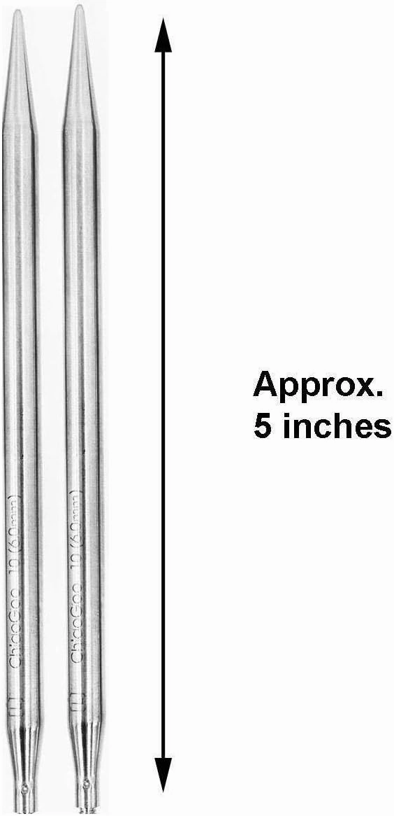 ChiaoGoo Red Lace 5 inch (13cm) Interchangeable Circular Knitting Needle Tips US Size 10.75 (7mm) 7505-10.75 with Stitch Holder
